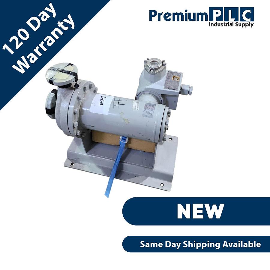 Used NEW TEIKOKU ELECTRIC F41-215F4AM-0204S1-AV CANNED MOTOR PUMP 5.3 GPM 1"x1-1/2"
