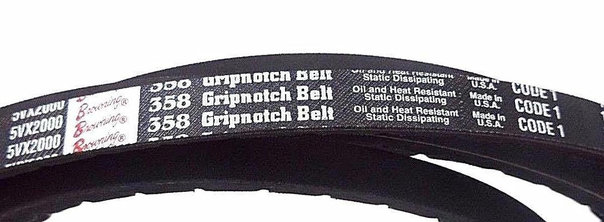 Used NEW BROWNING 5VX2000, 358 GRIPNOTCH BELT 200" O.C.