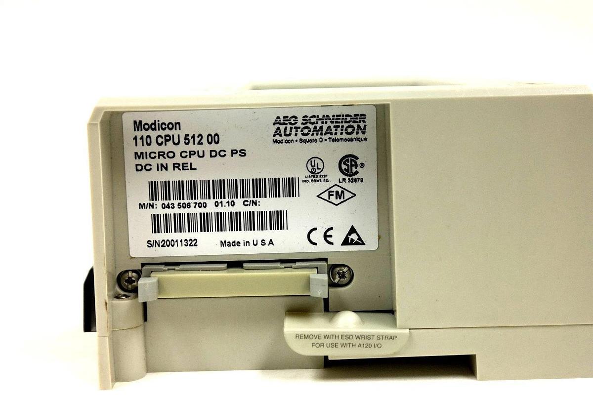 NEW MODICON 110-CPU-512-00 MICRO CPU DC PS DC IN REL 110CPU51200