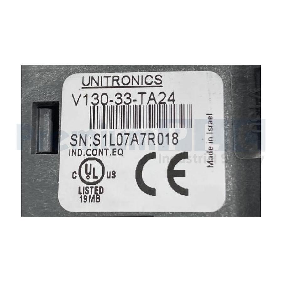 Used UNITRONICS V130-33-TA24 VISION 130 SERIES PLC+HMI PANEL MONOCHROME DISPLAY 2.4"