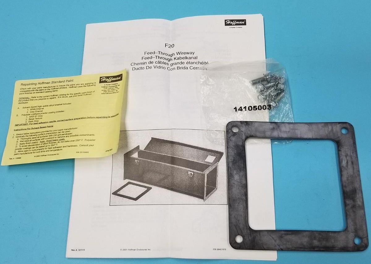 NEW HOFFMAN F20 FEED-TROUGH WIREWAY KIT
