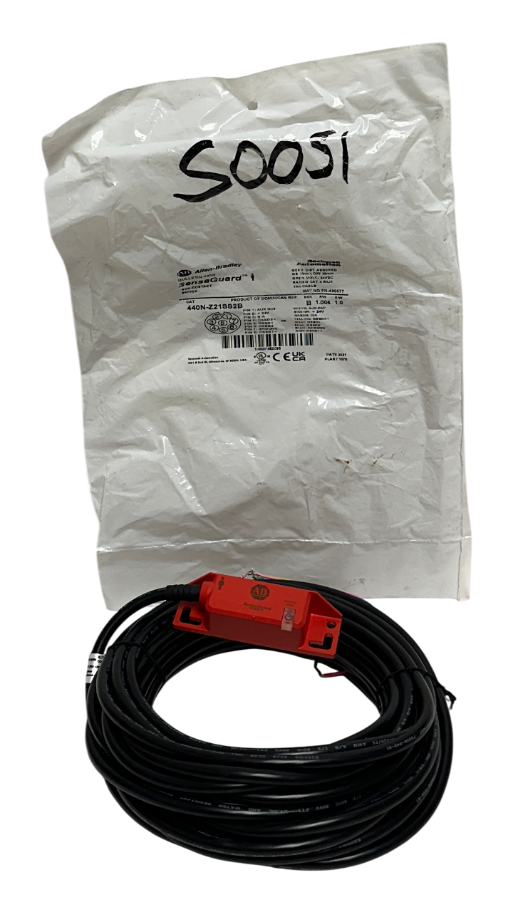 ALLEN BRADLEY 440N-Z21SS2B /B SensaGuard NON-CONTACT SWITCH 24VDC 10M NSMP *READ