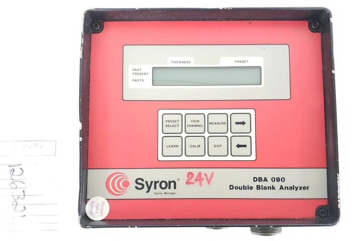 Refurbished SYRON DBA 090 DOUBLE BLANK ANALYZER DBA090, 24VDC (REPAIRED)