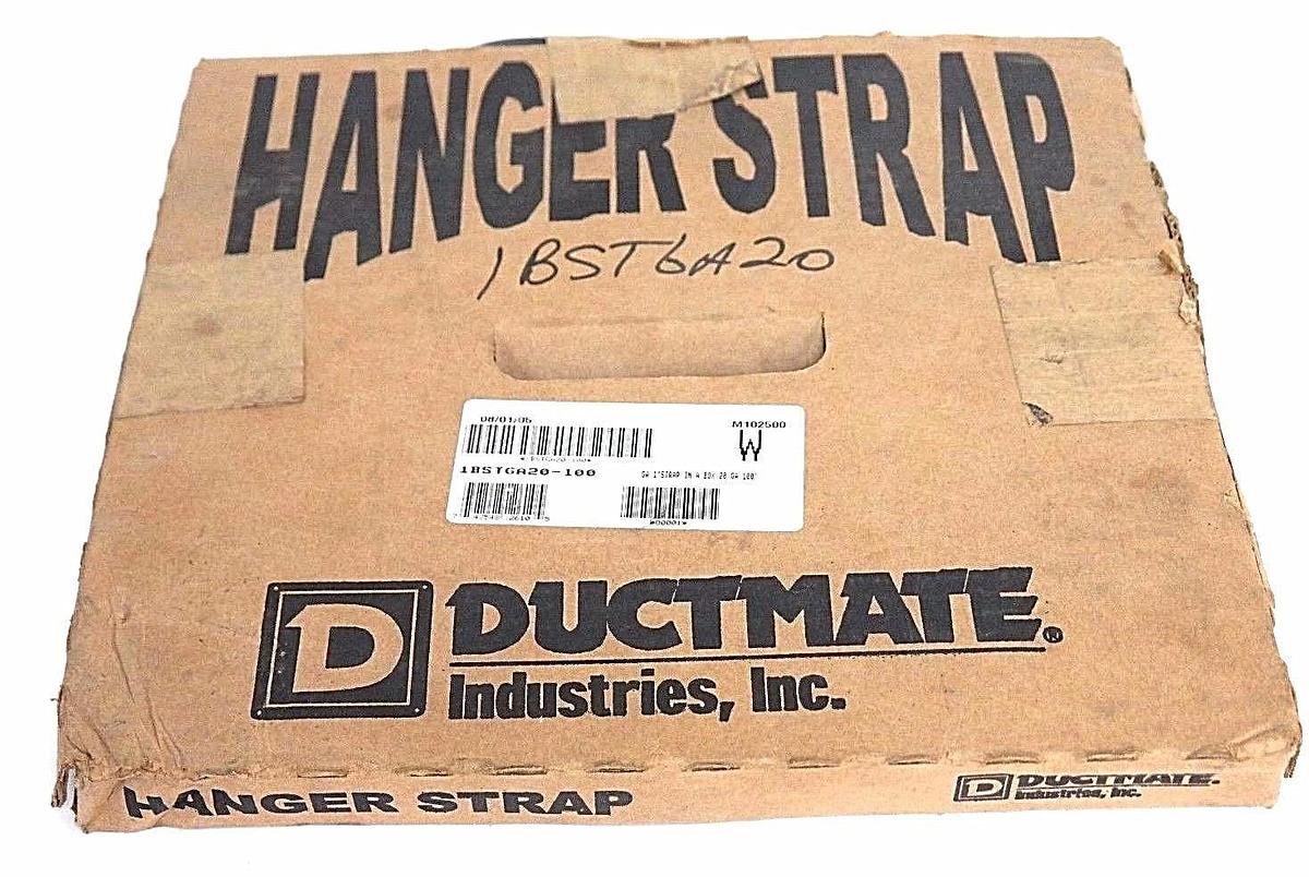 Used NIB DUCTMATE 1BSTGA20-100 HANGER STRAP GA 1" STRAP IN A BOX 20 GA 100" M102500