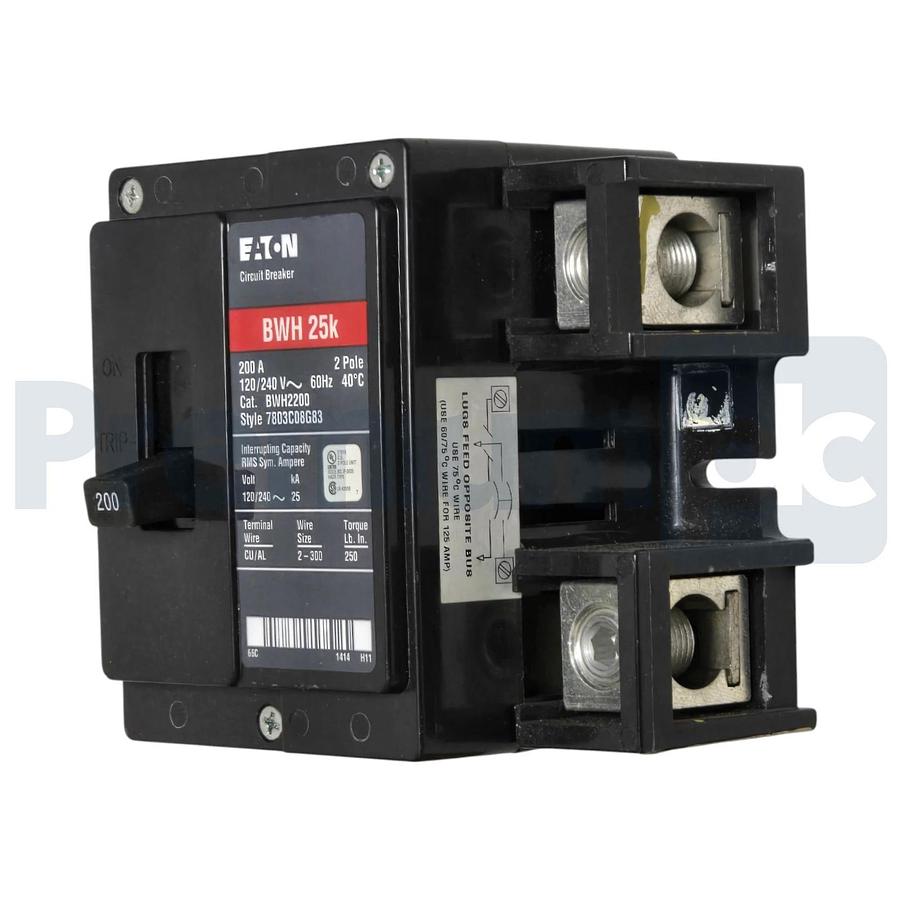 Eaton Cutler-Hammer BWH2200 BR Main Circuit Breaker 200A 2P 120/240V 25kA NSNP 786676460606