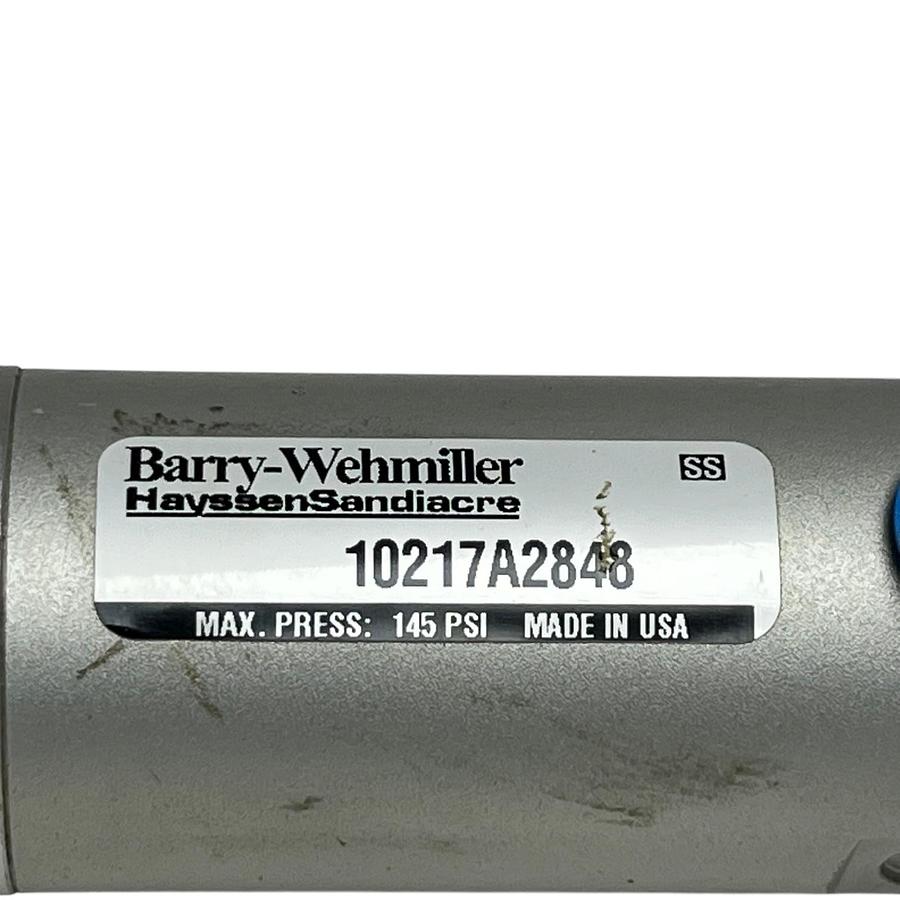 Used Barry-Wehmiller Hayssen Sandiacre 10217A2848 Replacement Pneumatic Air Cylinder