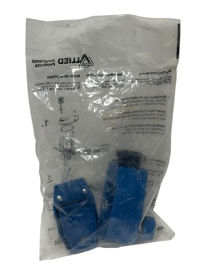 Used Amphenol Tuchel C164-639F-5S 4+PE Pin Blue Industrial Connector Assembly Kit