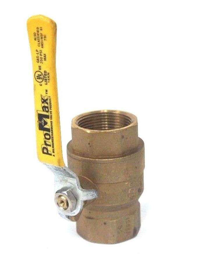 NEW PROMAX 1-1/4" BALL VALVES 600 WOG GAS -LP 250PSI MAX ANSI/NSF 61