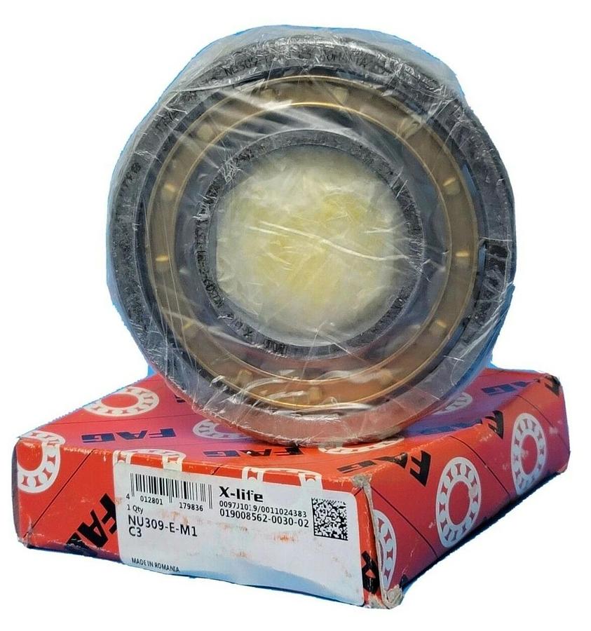 Used NIB FAG NU309-E-M1 SINGLE ROW CYLINDRICAL ROLLER BEARING NU309EM1