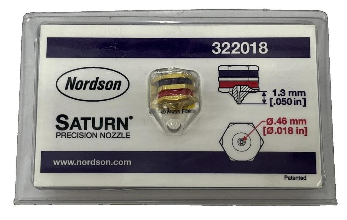 Used NORDSON 322018 Saturn Precision Glue Nozzle .018 Orifice .050 Engagement