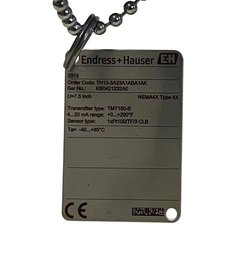 ENDRESS+HAUSER TH13-3A23A1ABA1AK / TH13 TEMPERATURE SENSOR TU53 TMT180-B NSNP