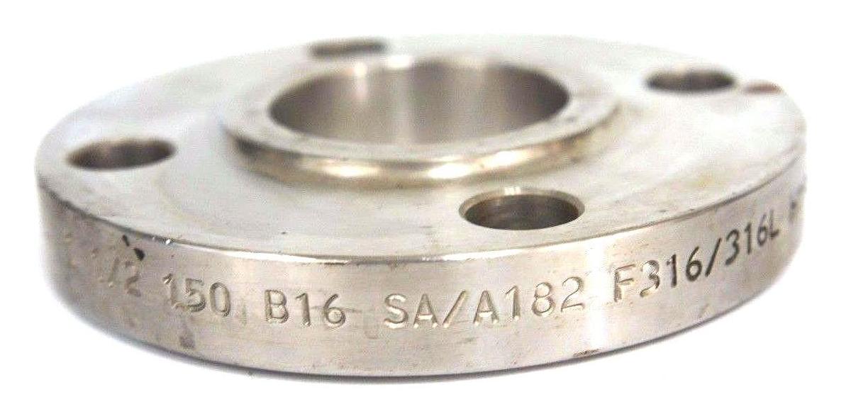 Used LOT OF 2 STAINLESS STEEL 1-1/2" FLANGES 150 B16 SA/A182 F316/316L H198