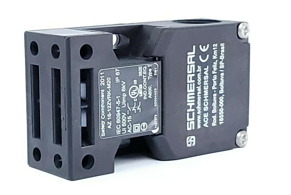 Used SCHMERSAL AZ 16-12ZVRK-M20 SAFETY INTERLOCK SWITCH AZ1612ZVRKM20