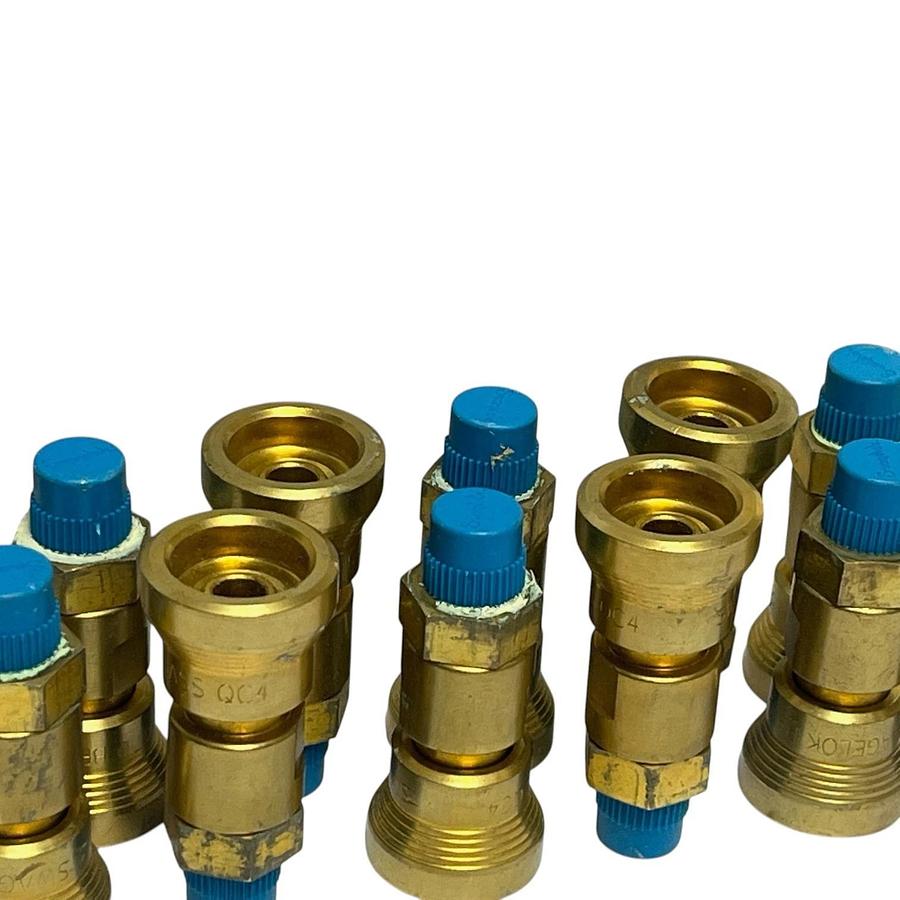 Lot of 13 Swagelok B-QC4-B-2PM Brass Quick-Connect Body QC4 Series 1/8" Male NPT