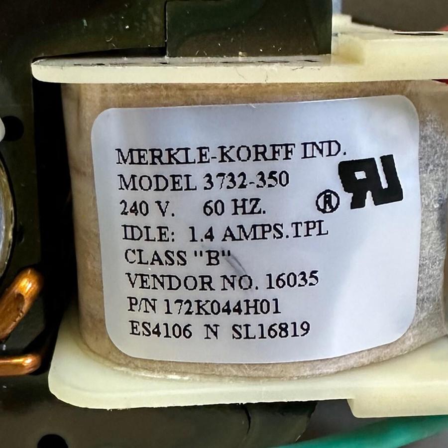 Used NEW MERKLE-KORFF 3732-350 / 3732350 GEAR MOTOR 240V 60Hz 172K044H01 16035
