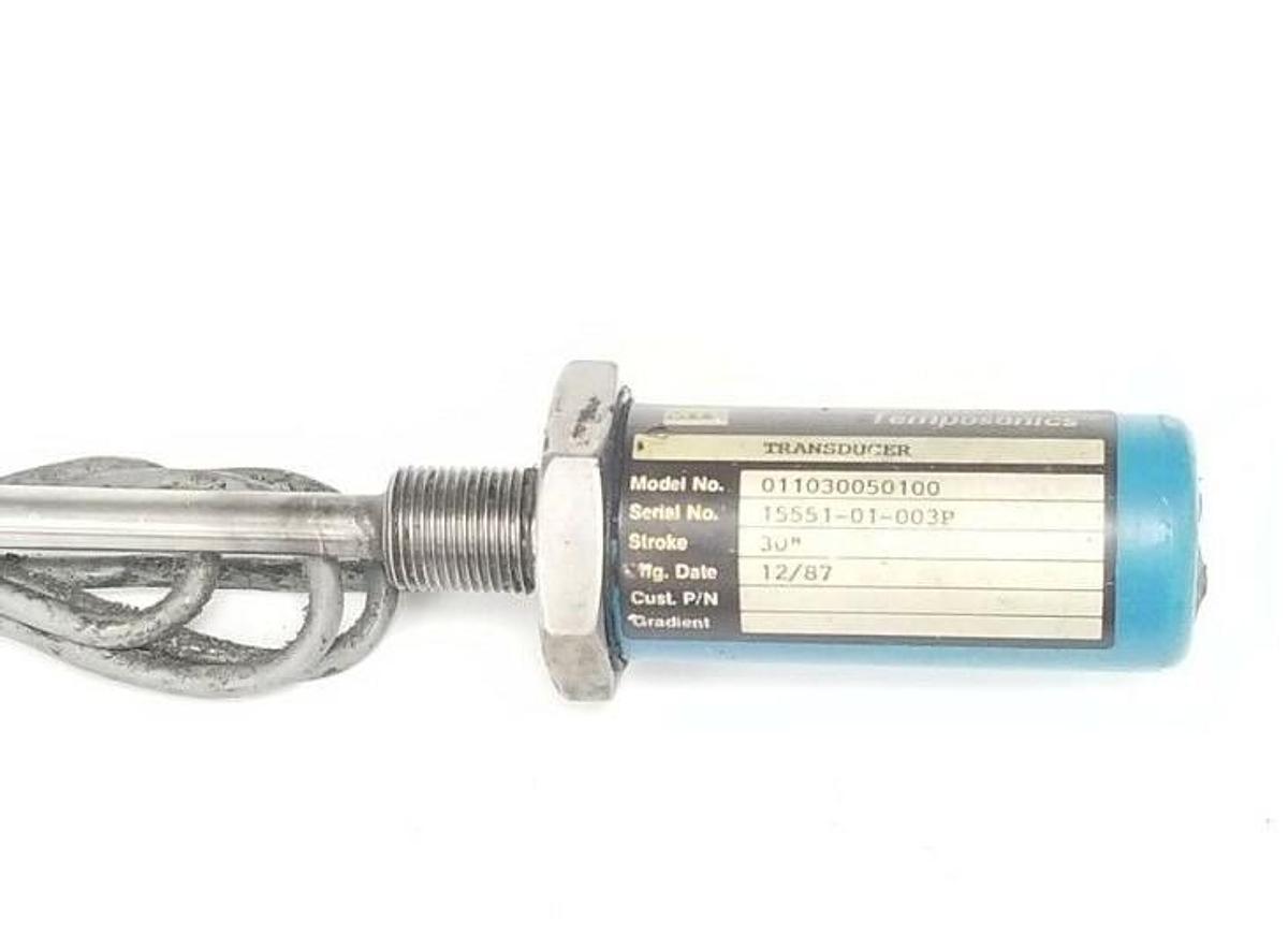 Used MTS TEMPOSONICS MODEL: 011030050100 TRANSDUCER 30'' STROKE 36'' IN. ROD 40-5/8''