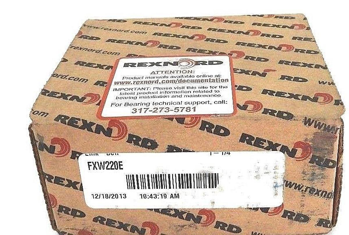 Used NIB REXNORD FXW220E LINK-BELT FLANGE BEARING 2-BOLT, 1.250" ID, 3.937" BHC