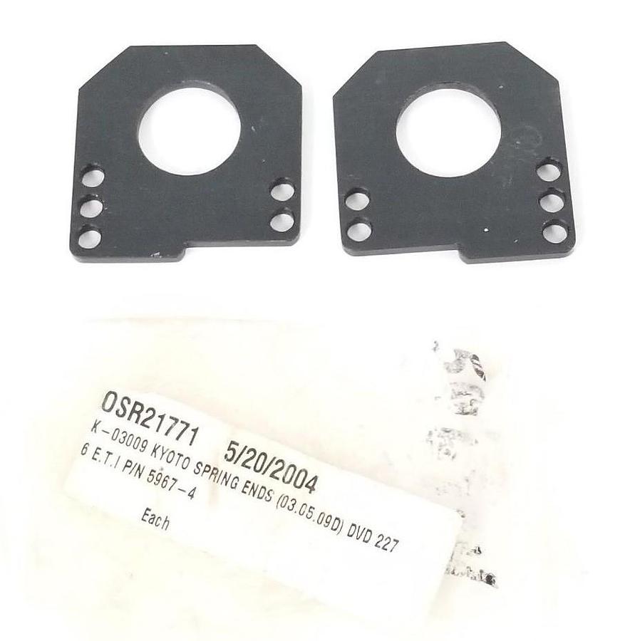 LOT OF 2 NEW KYOTO K-03009 SPRING ENDS, E.T.I. P/N: 5967-4