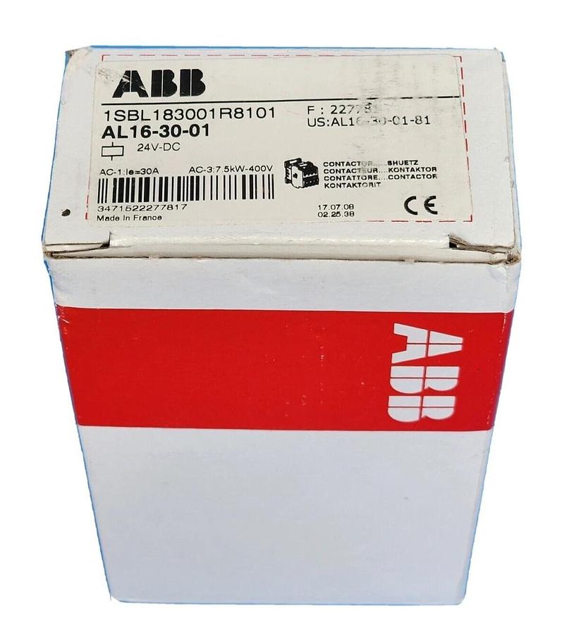 Used NIB ABB 1SBL183001R8101 CONTACTOR 24V-DC AL16-30-01