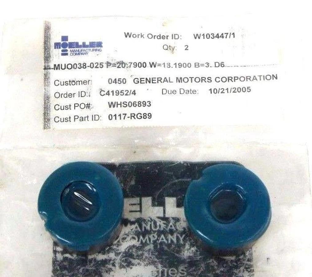 LOT OF 2 NEW MOELLER 0117-RG89 PUNCHES OBL 38 DIA X 25 P=20.79 W=18-19 P/S 10/05