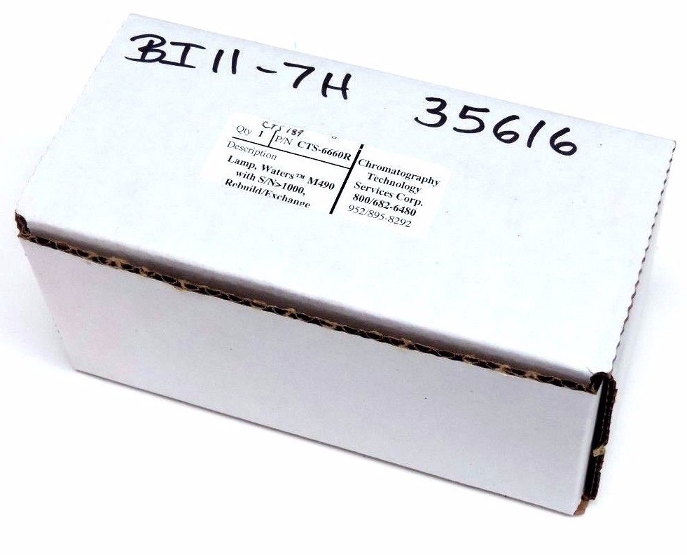 Used NIB CHROMATOGRAPHY TECH CTS-6660R DEUTERIUM LAMP WATERS M490 CTS6660R