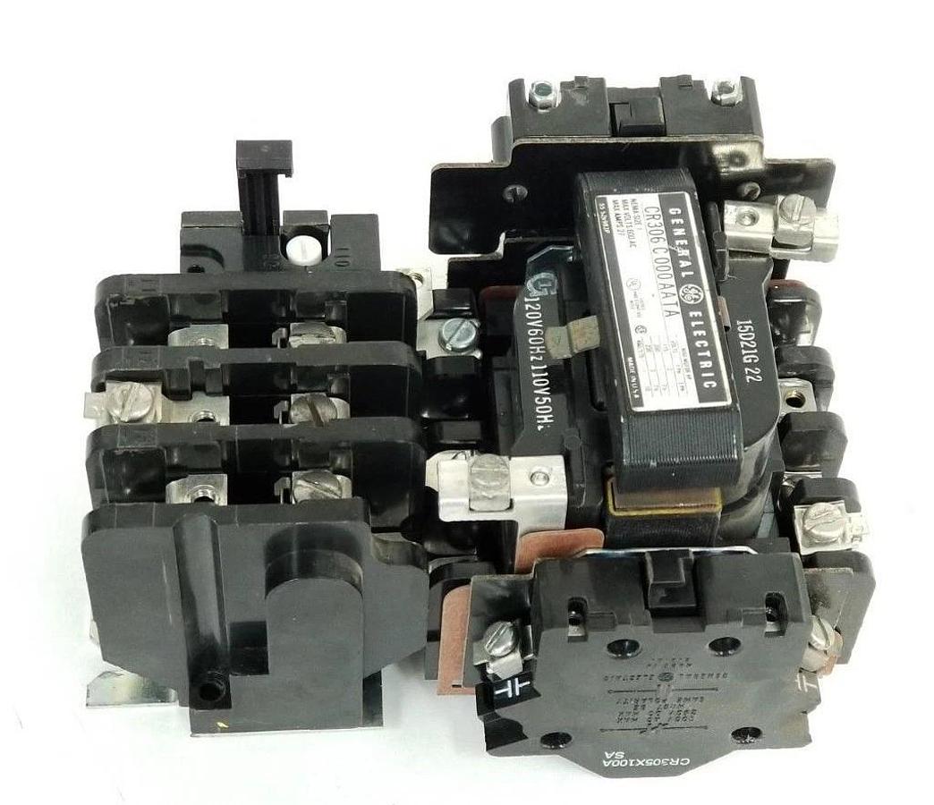 Used GENERAL ELECTRIC CR306C000AATA STARTER SIZE: 1 600VAC 27A, 15D21G-22 COIL