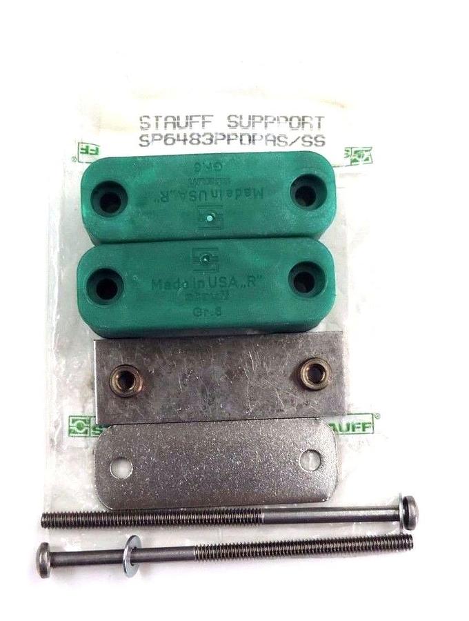 Used LOT OF 2 NIB STAUFF SP6483PPDPAS/SS PLASTIC SUPPORT MOUNTS SP6483PPDPASSS