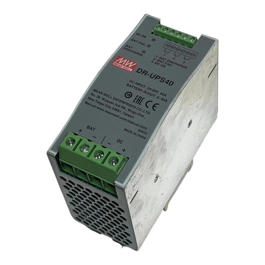 Used Mean Well DR-UPS40 24V 40A DIN Rail Battery Control UPS Module