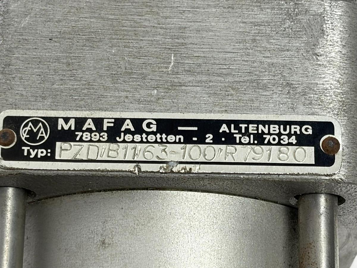 Used Mafag PZD/B11/63-100/R 79180 Pneumatic Cylinder Jagenberg Actuator New Surplus