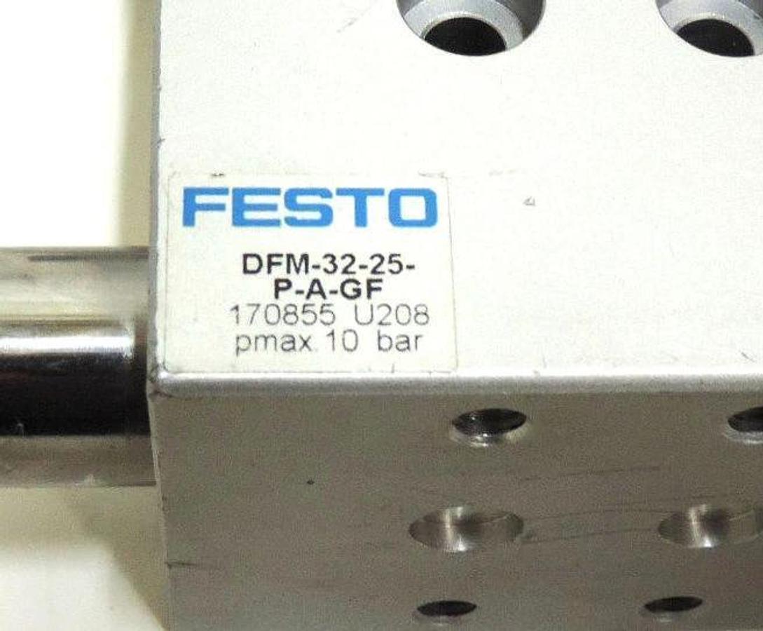 NEW FESTO DFM-32-25-P-A-GF GUIDED CYLINER 25MM STROKE 32MM BORE 10BAR