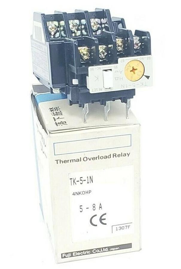NIB FUJI ELECTRIC TK-5-1N THERMAL OVERLOAD RELAY, 5-8A, 4NK0HP, 4NKOHP, TK51N
