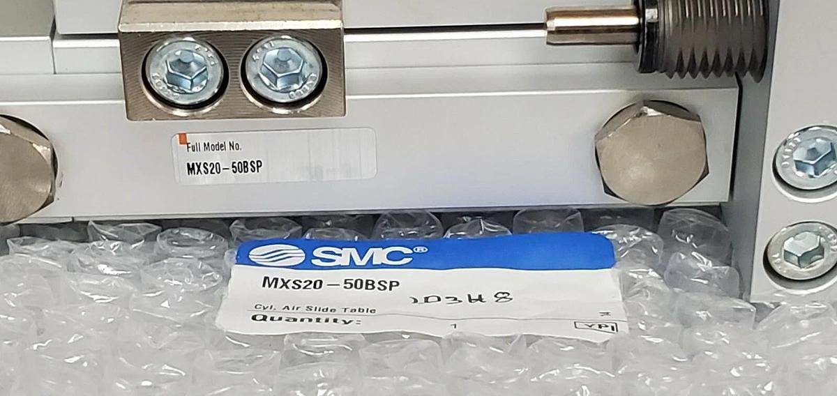 Used NEW SMC MXS20-50BSP CYLINDER AIR SLIDE TABLE MXS2050BSP