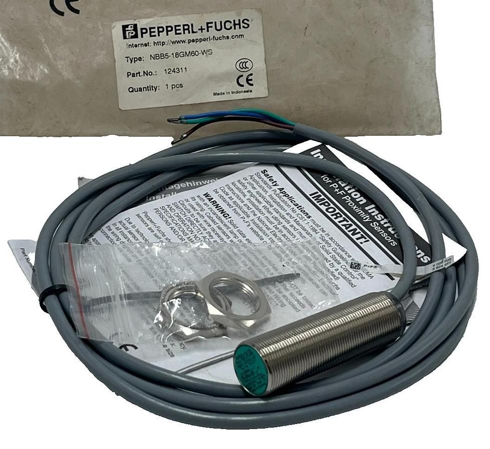PEPPERL+FUCHS NBB5-18GM60-WS Inductive Proximity Sensor 5mm NPN N.C. 2-Wire M18
