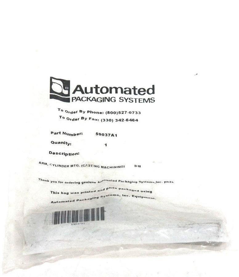 Used NEW AUTOMATED PACKAGING SYSTEMS 59037A1 ARM, CYLINDER MTG. (CASTING MACHINING)