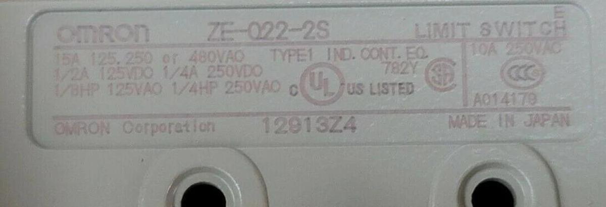 Used NIB OMRON ZE-Q22-2S LIMIT SWITCH ZEQ222S