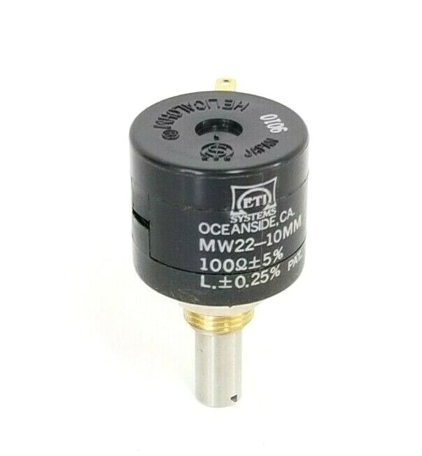 Used NEW ETI SYSTEMS MW22-10MM POTENTIOMETER 100+5% MW2210MM
