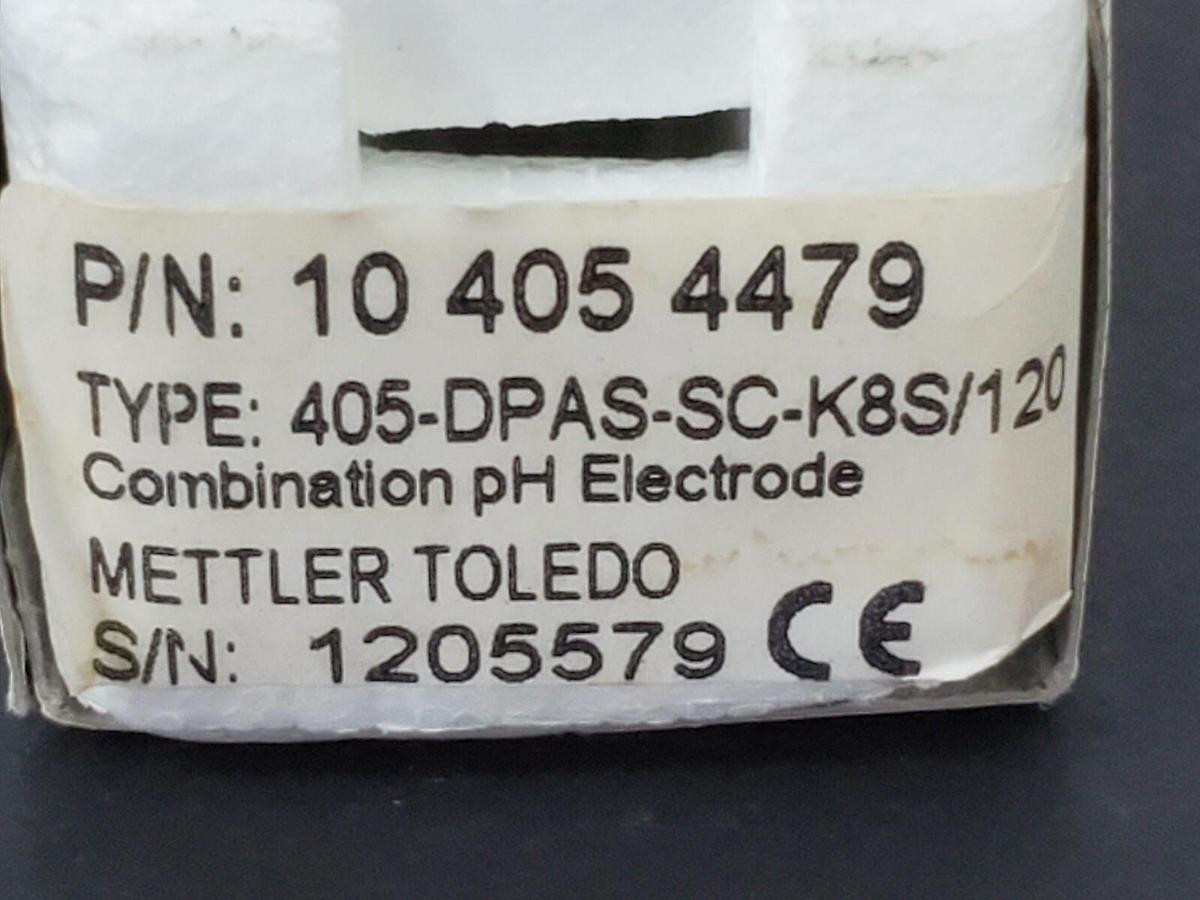 NEW METTLER TOLEDO 10-405-4479 PRE-PRESSURIZED PH PROBE 405-DPAS-SC-K8S/120