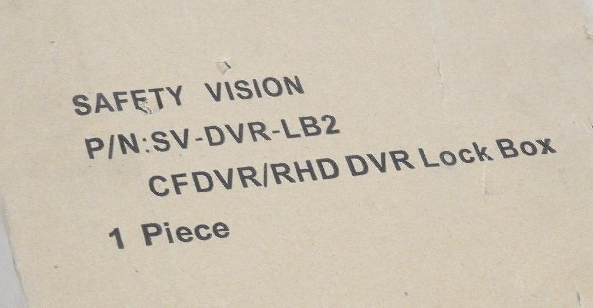 Used NIB SAFETY VISION SV-DVR-LB2 DVR LOCK BOX SVDVRLB2