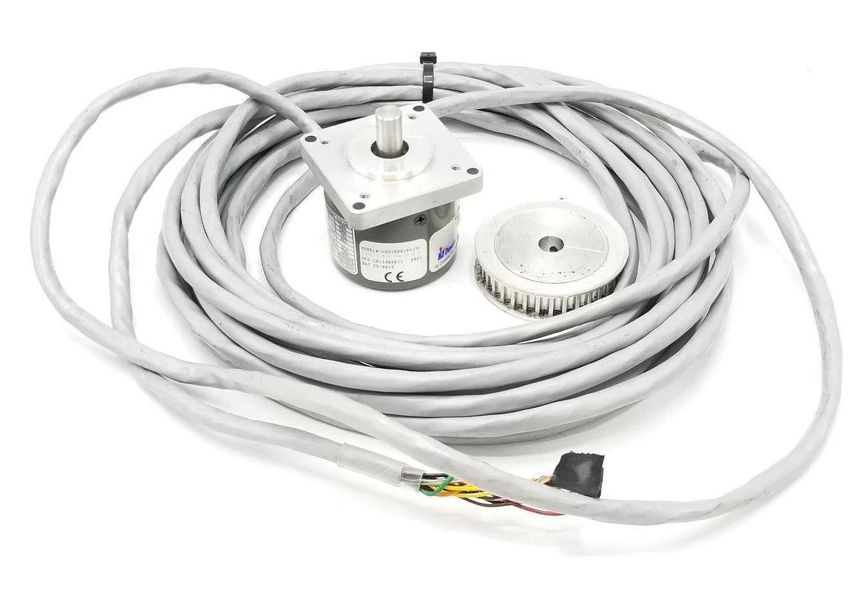 Used DYNAPAR DANAHER H23180010413K ENCODER 3/8 IN FLT 1.25 IN DP 5-26V 25FT.CB SM
