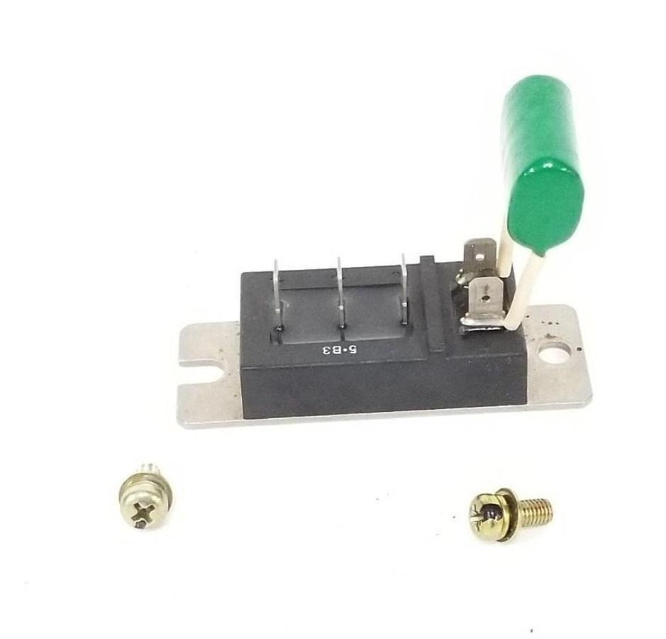 Used TOSHIBA 30U6P42 BRIDGE RECTIFIER 3PH, 30AMP, 1600V, 5-B3 W/ 3A154K CAPACITOR
