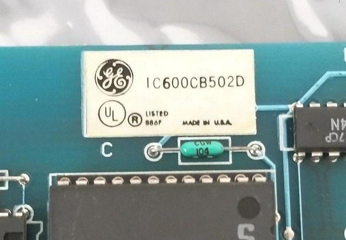 Used GE IC600CB502D CONTROL MODULE ASM. NO. 44A297094-G01 W/ IC600-FP501K FACEPLATE