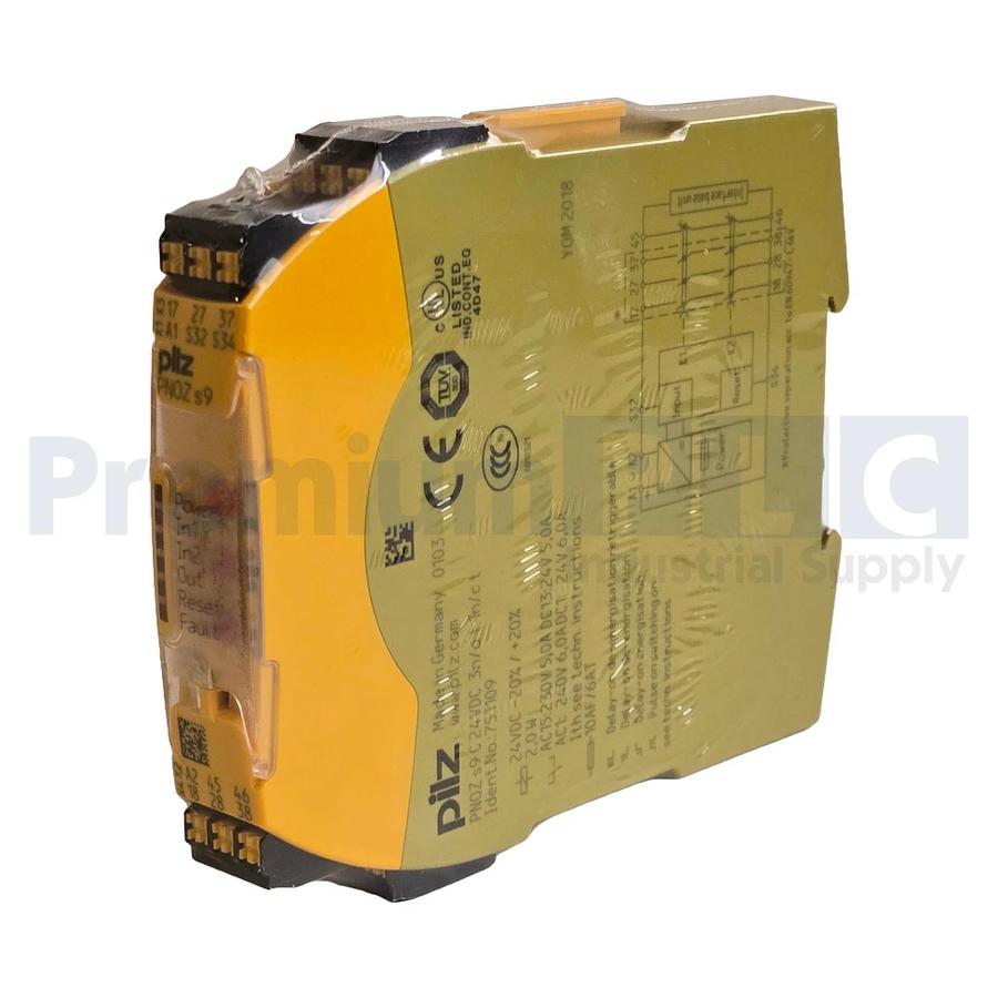 Used PILZ PNOZ s9 C 24VDC 3 n/o t 1 n/c t / 751109 PNOZsigma SAFETY RELAY 24VDC NSFS