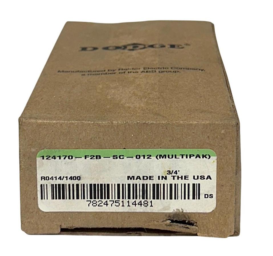 Used DODGE F2B-SC-012 (MULTIPAK) / 124170 2-BOLT FLANGE MOUNT BEARING 3/4'' NSMP