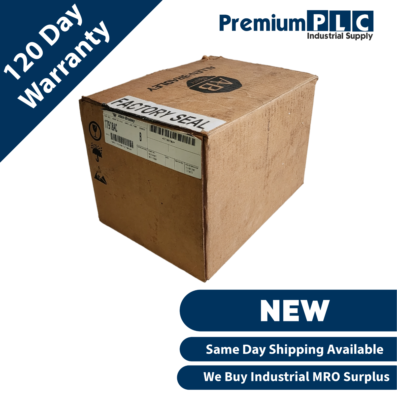 Used NEW ALLEN BRADLEY 1791-8AC /B AC BLOCK I/O MODULE 8IN/8OUT 96117880 / 17918AC