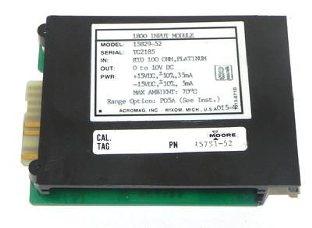 Used MOORE/ACROMAG 15839-52 1800 INPUT MODULE P/N 15751-52