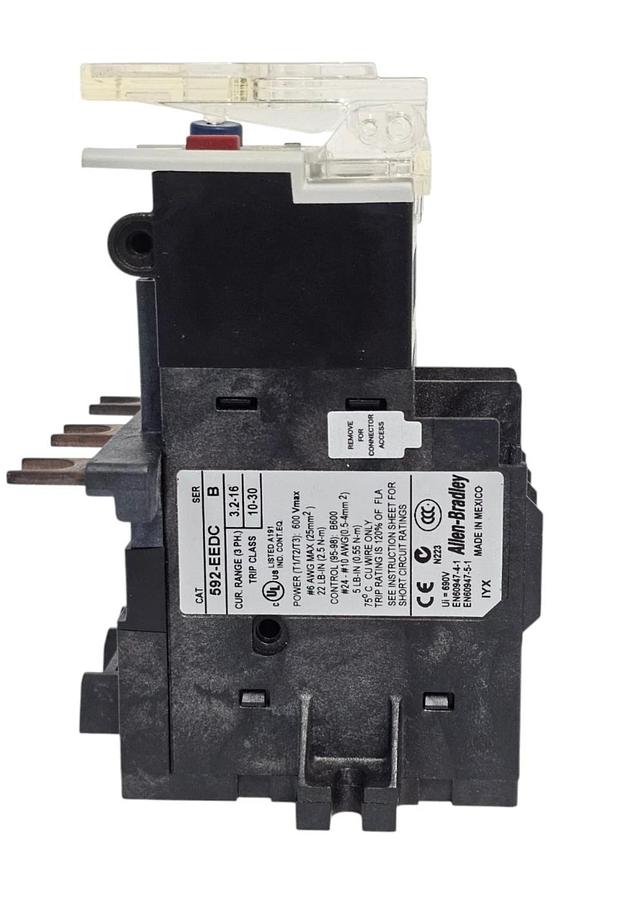 Used ALLEN BRADLEY 592-EEDC SER B OVERLOAD RELAY E1 PLUS 3 PHASE 3.2-16A SIZE 0-2