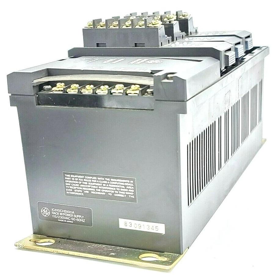 Used GE FANUC IC610CHS100A RACK W/ POWER SUPPLY, IC610MDL175A, IC610MDL101A