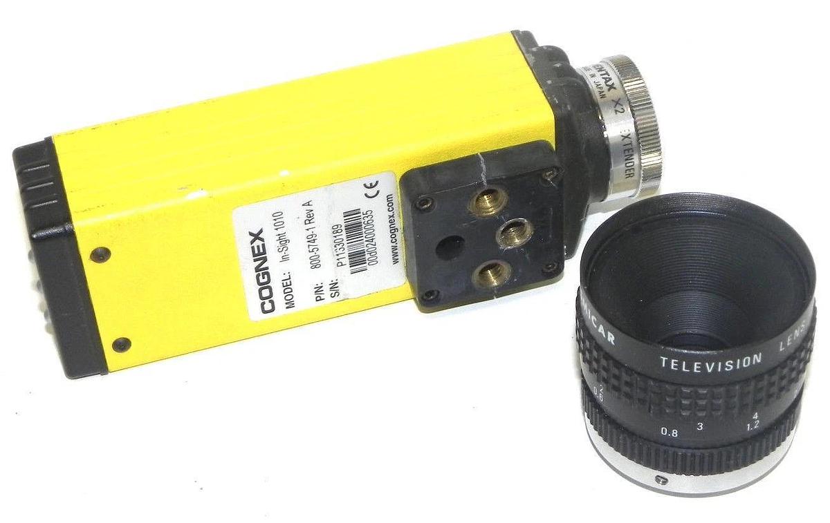 Used COGNEX 800-5749-1 REV. A VISION SENSOR IN-SIGHT 1010 CAMERA W/ COSMICAR LENZ