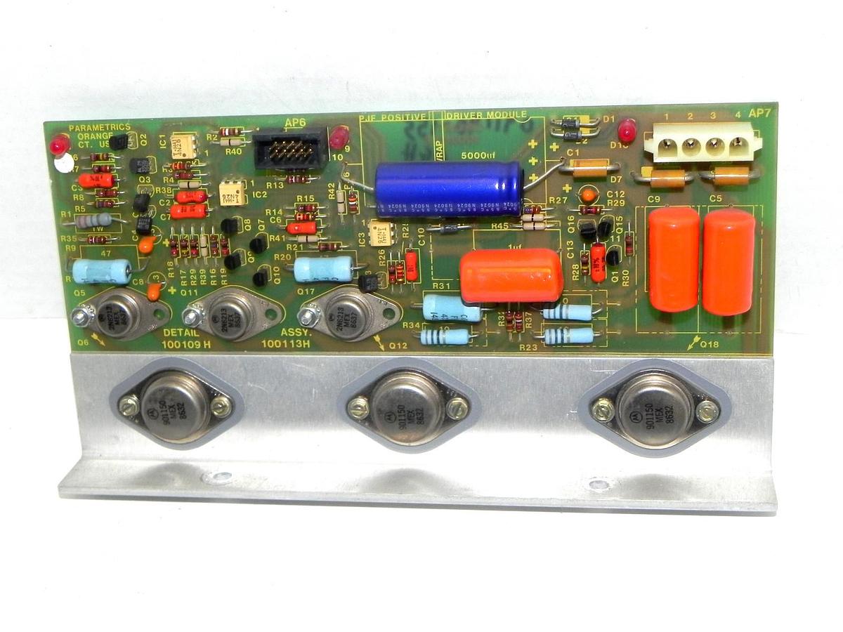 Used PARAMETRICS ASSY. 100113H PJE POSITIVE DRIVER MODULE DETAIL 100109H, 100261E