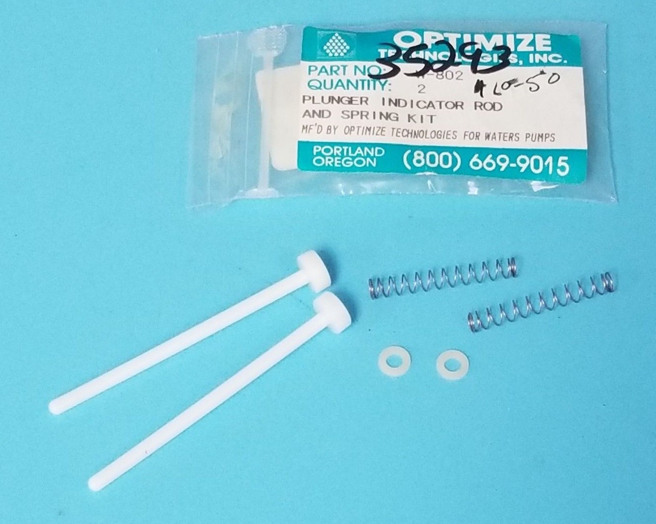 Used BAG OF 2 NEW OPTIMIZE W-802 PLUNGER INDICATOR ROD AND SPRING KITS 35293, W802